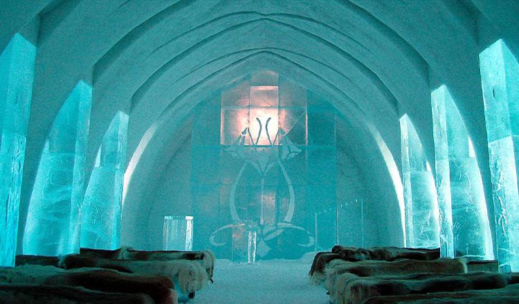 নান্দনিক বৈচিত্র্যময় বরফের হোটেল