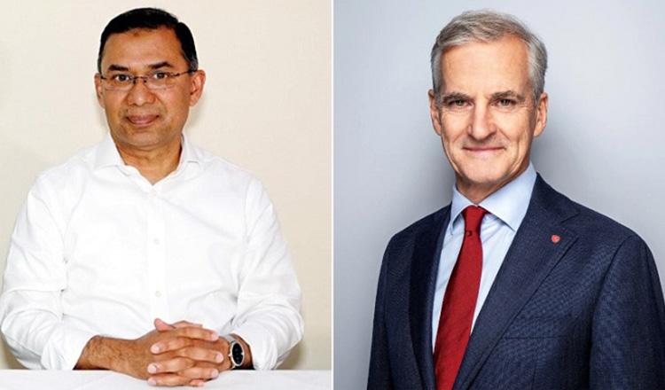 তারেক রহমানকে অভিনন্দন জানালেন নরওয়ের প্রধানমন্ত্রী